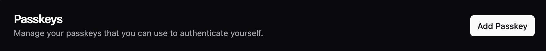 Add a passkey Screenshot